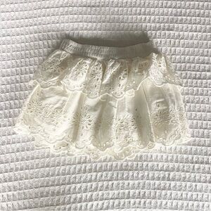 Baby gap white tiered eyelet skirt NWT size 18-24M